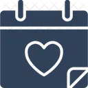 Calendrier Calendrier Coeur Saint Valentin Icône