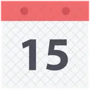 Calendrier Quinze Date Icône