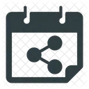 Calendrier Partage Interaction Icon