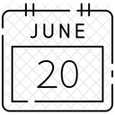 Widget De Calendrier Calendrier Juin Icon