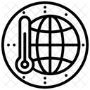Calentamiento Global Temperatura Temperatura Mundial Icono