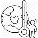 Temperatura Global Calentamiento Global Temperatura De La Tierra Icono