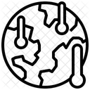 Calentamiento Global Sostenibilidad Temperatura Icono