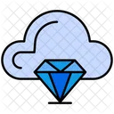 Calidad Premium Servidor En La Nube Nube Icono