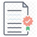 Calidad Verificada Insignia De Verificacion Documento Verificado Icono