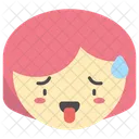 Caliente Emoji Cara Icono