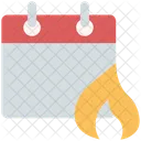 Calendario Hot Fecha Limite Icono
