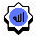 Caligrafia Allah Rub El Hizb Icono