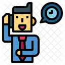 Call Time Businessman Icon