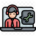 Laptop Online Customer Icon