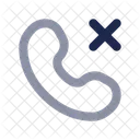通話キャンセル、丸め、キャンセル、ブロック アイコン