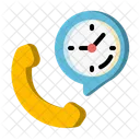 Call Center Time Clock Icon