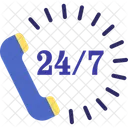 Call Center Telephone Hours Icon