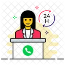 24 Hours Services Emergency Call Call Services Icon