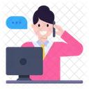 Customer Support Call Chat Call Talk Icon