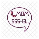 Call mom's phone number  Icon