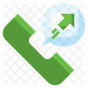 Call Out Outbound Phone Receiver Icon