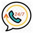 Call Service 24 Hours  Icon
