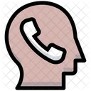 Call Service Head Contact Icon