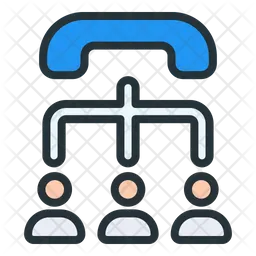 Call System Icon - Download in Colored Outline Style