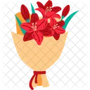 Bouquet Lily Flowers Icon