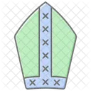 Icono De Color Lineal De Mitra De St Patricks Icono