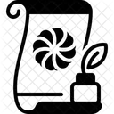 Calligraphy Feather Ink Icon