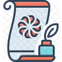 Calligraphy Feather Ink Icon