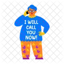 Calling Communicating Sarcastic Icon