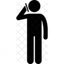 Calling Talking Man Using Phone Icon