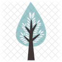 Árbol azul tranquilo  Icono