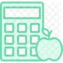 Calorie Calculator Duotone Line Icon Icon