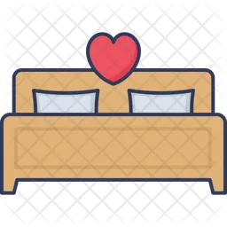 Cama de pareja  Icono