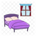 Cama Dormitorio Habitacion Icon