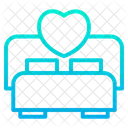 Amor Corazon Cama Nupcial Icono
