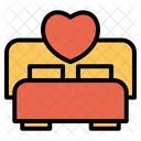 Amor Corazon Cama Nupcial Icono