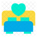 Amor Corazon Cama Nupcial Icono