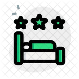 Cama de tres estrellas  Icono