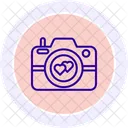 Icono De Linea De Camara De Amor Icono