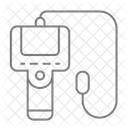 Camara De Inspeccion Paquete De Icono De Ciencia E Innovacion Estilo Thinline Gris Icono