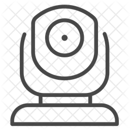 Cámara de seguridad con detección automática  Icono