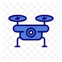 Rc Quadcopter Volando Icono