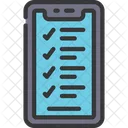 Lista De Verificacion Cuestionario Movil Icono