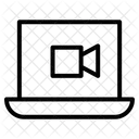 Cámara de vídeo en monitor portátil  Icono