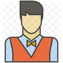 Camarera Hombre Avatar Icon