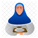 Camarero Musulman Musulman Hijab Icon