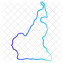Mapa dos camarões  Ícone