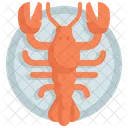 Camarones Plato Langosta Icono