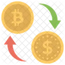 Cambiador de moneda Bitcoin  Icono