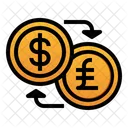 Cambio De Moneda Dolar Libra Icono